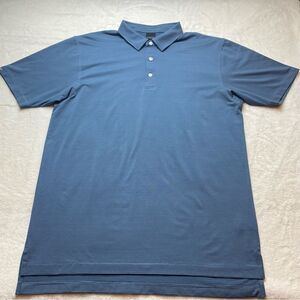 Dunning 2 Tone Blue Striped Polo Shirt Size XL